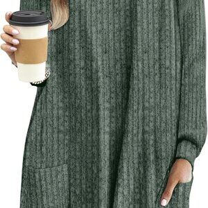Stylish Long Sleeve Tunic Top for Women - Warm, Soft, with Functional Pockets